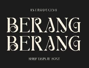 BERANG BERANG font