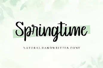 Springtime - Personal Use font