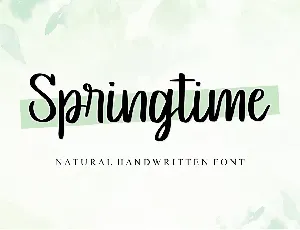 Springtime - Personal Use font