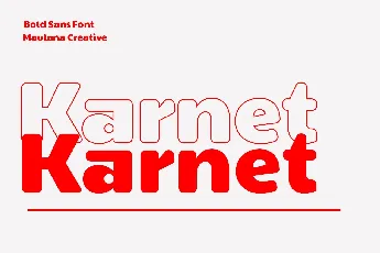 Karnet font