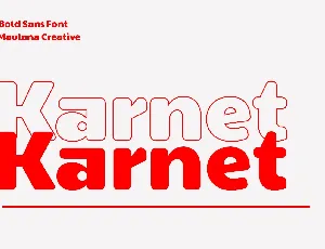 Karnet font