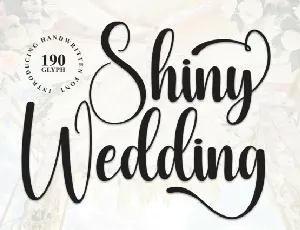 Shiny Wedding Script font