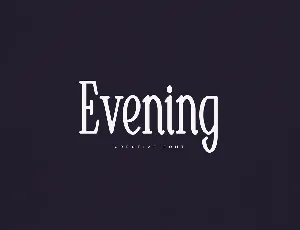 Evening font