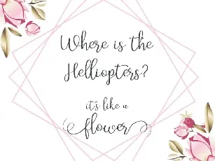 Helly Copters Calligraphy font