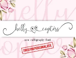 Helly Copters Calligraphy font