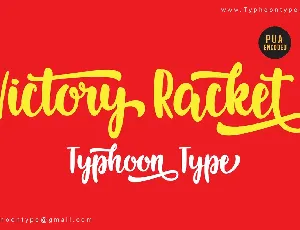 Victory Racket Script font