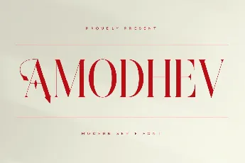 Amodhev DEMO VERSION font