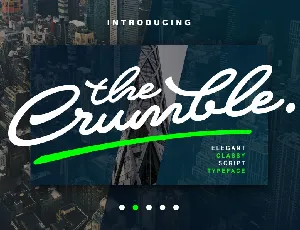 Crumble Script Free font