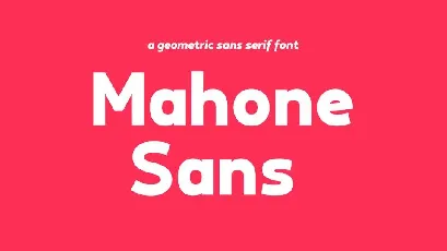 Mahone Sans font