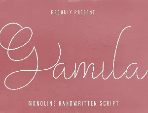 Gamila Demo font