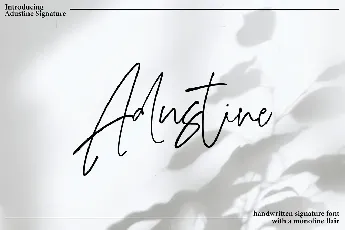 Adustine Signature font