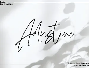 Adustine Signature font