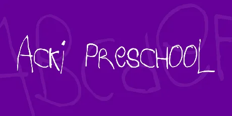 Acki Preschool font