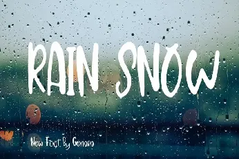 Rain Snow Brush font