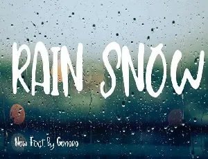 Rain Snow Brush font