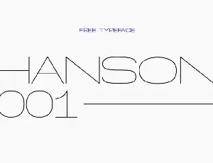 Hanson Hairline Free font