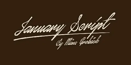 January Script Personal Use font