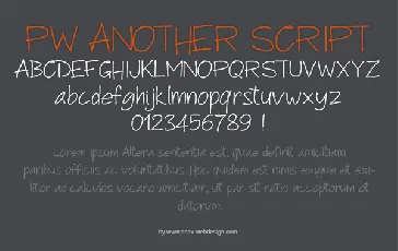 PWAnotherScript font