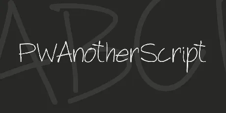 PWAnotherScript font