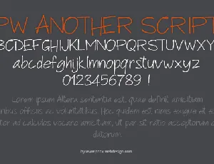 PWAnotherScript font