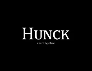 Hunck font