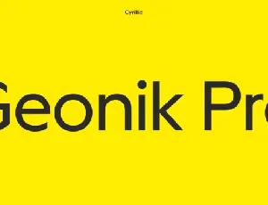 Geonik Pro font