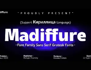 Madiffure font