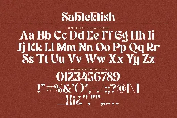 Sableklish font