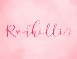 Ronhilli Script font