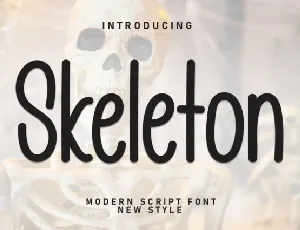 Skeleton Display font