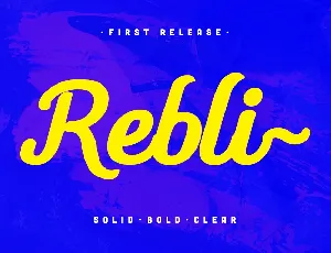 Rebli Script Free font