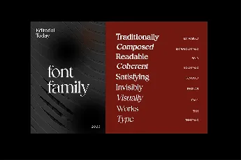 Editorial Today font