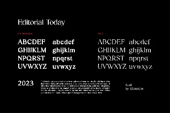 Editorial Today font