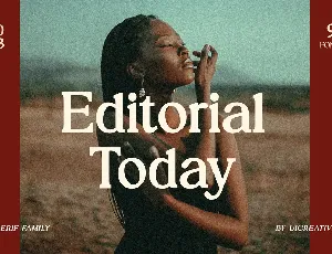 Editorial Today font