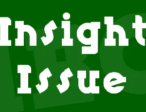 Insight Issue font