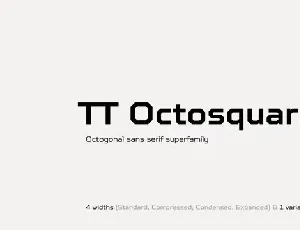 TT Octosquares Family font