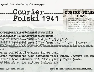 Courier Polski 1941 font