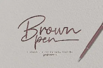 Brown Pen Signature font