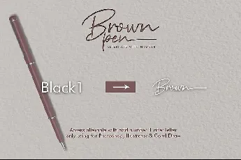 Brown Pen Signature font