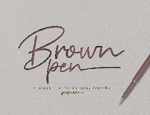 Brown Pen Signature font