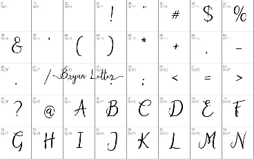 Bryan Letter font