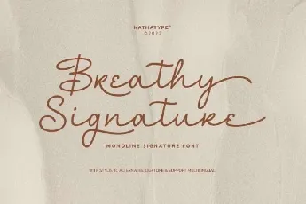 Breathy Signature font