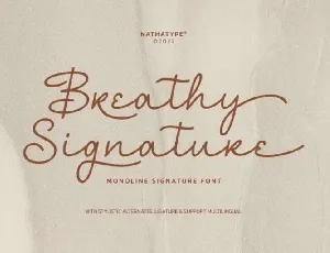 Breathy Signature font