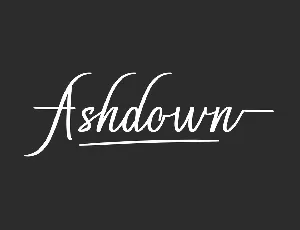 Ashdown Demo font