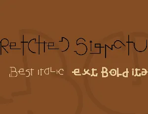 Stretched Signature font