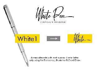 White Pen Script font