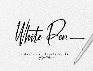 White Pen Script font