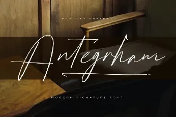 Antegrham â€“ Modern Signature font