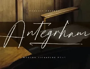 Antegrham â€“ Modern Signature font