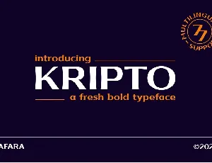 Kripto DEMO font